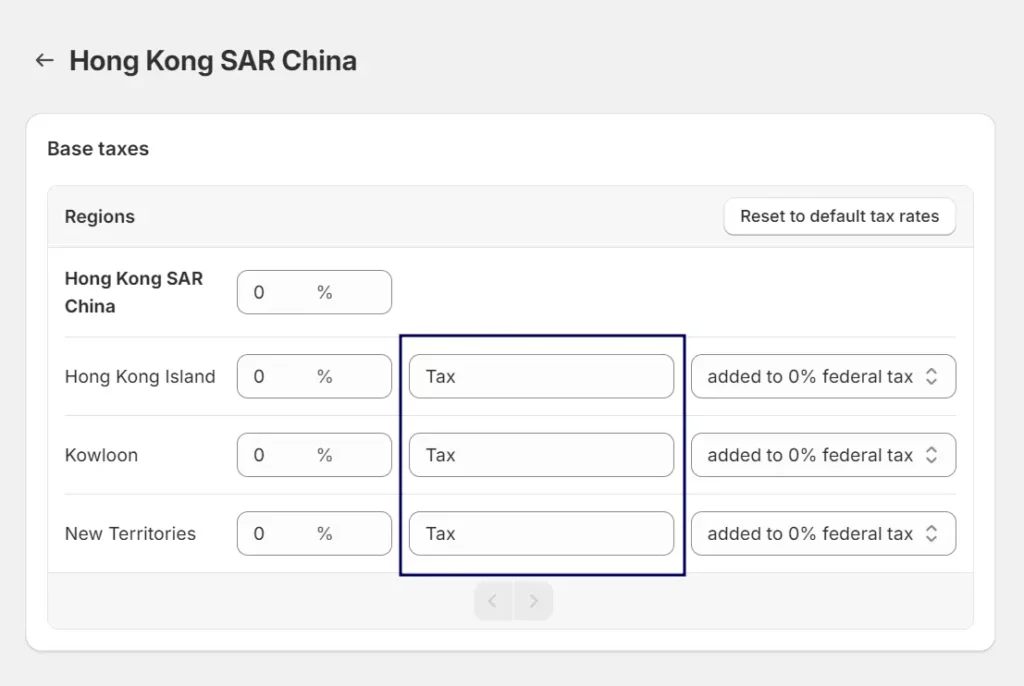 Look for the VAT label field and update it to the short form you prefer